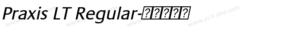 Praxis LT Regular字体转换